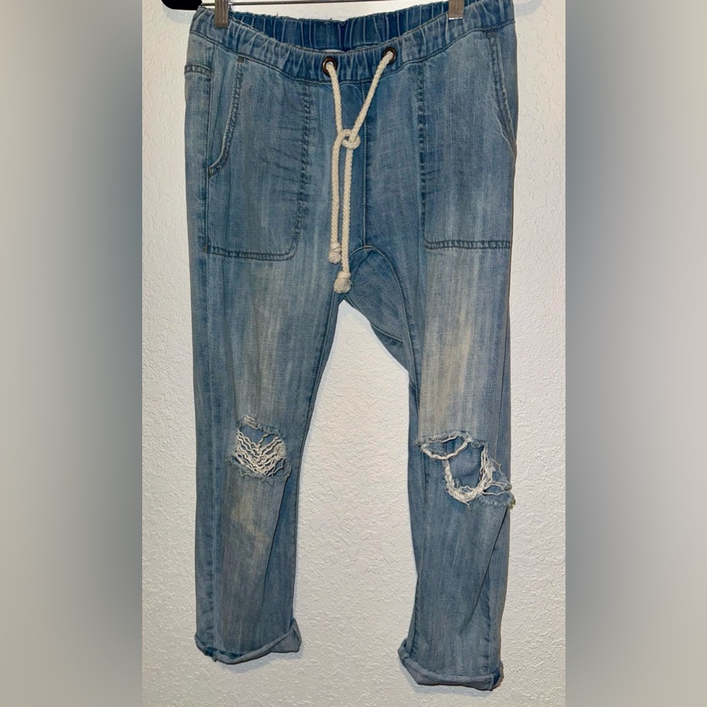 One Teaspoon Shabbies Drawsting Boyfriend jean -like new! - Picture 9 of 13